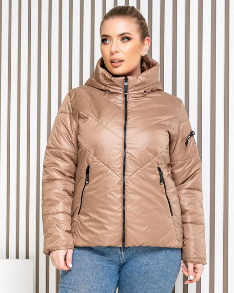 Жіноча демісезонна куртка, арт. 1008, кава з молоком | Зображення 3