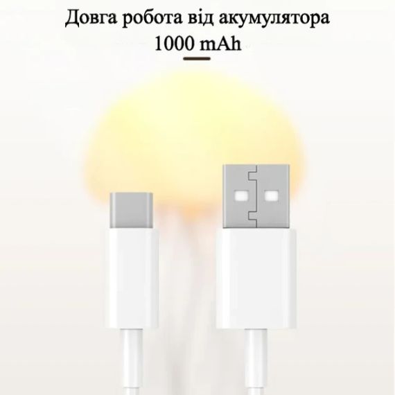 Нічник LED-лампа Медуза з USB NTL-5B з рухами та кольоропередаванням RGB Білий | Зображення 6