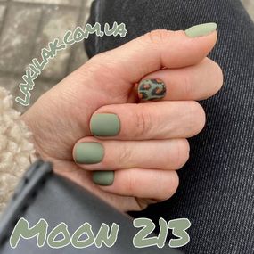 Гель-лак Moon Full №213 ніжно-оливковий 8мл