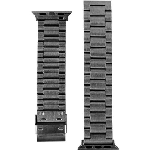 Ремешок Steel Elegance для Apple Watch 42(ser.1-3)/44/45/46/49mm Silver Black | Зображення 4