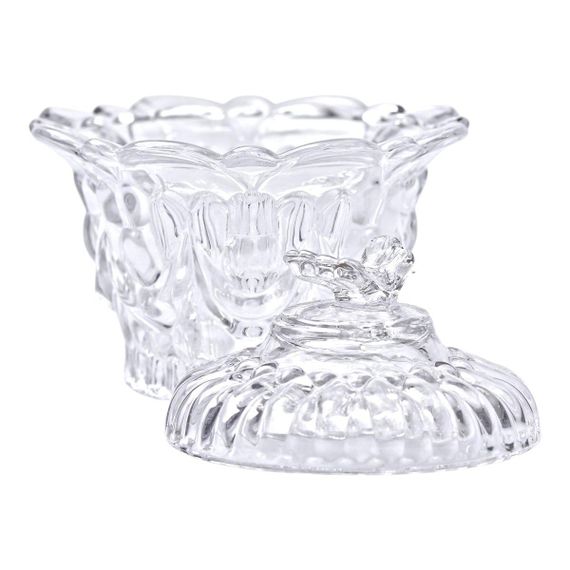 Цукерниця скляна Ø9 см цукерниця з кришкою прозора HP-4-113 | Зображення 2