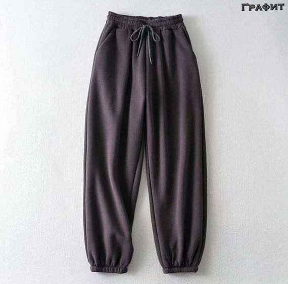 Женские трикотажные спортивные штаны GDF138, цвет графит, размер 48/50