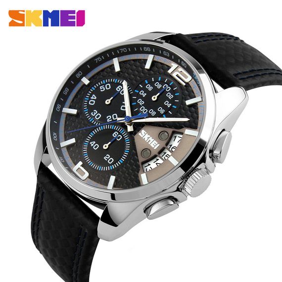 Skmei 9106BU Silver-Black-Blue | Зображення 2