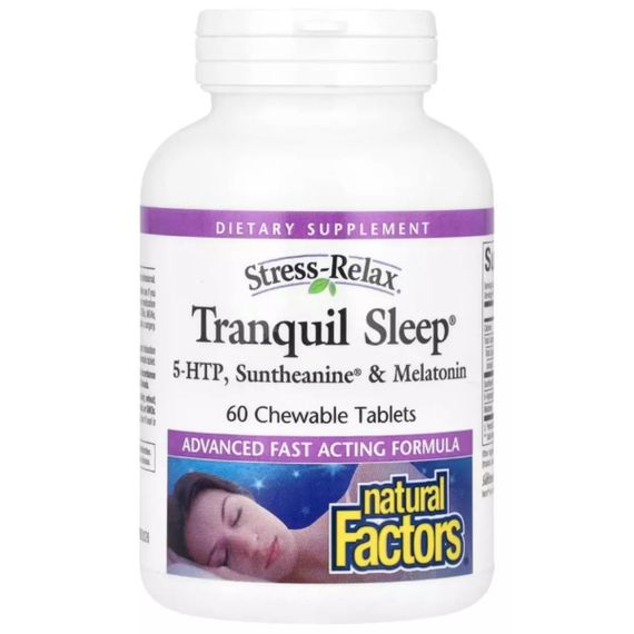Комплекс для сна Natural Factors Stress-Relax Tranquil Sleep 60 Chewable Tabs