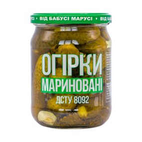 Огірки мариновані Бабусі Марусі 500 г