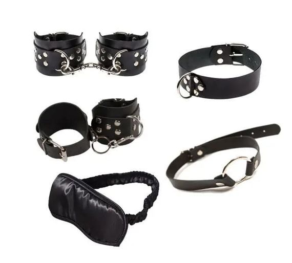 Набір БДСМ sLash Exxtreme Sex BDSM Leather Set Чорний | Зображення 1