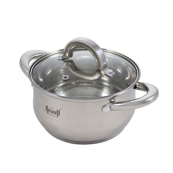Каструля Krauff Steil 26-238-073, 1.7 л, 16 см, з нержавіючої сталі з кришкою, для всіх типів плит | Зображення 1