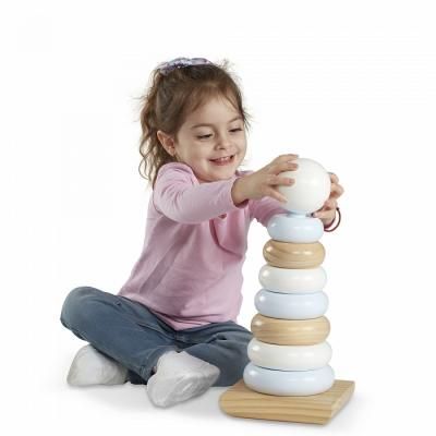 Розвиваюча іграшка Melissa&amp;Doug Величезна натуральна дерев&apos;яна пірамідка (MD30540) | Зображення 2