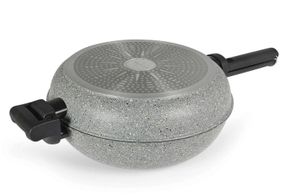 Сковорода подвійна Flonal Dura Induction Rocky Twins 28 см з решіткою (RKIWP2830)