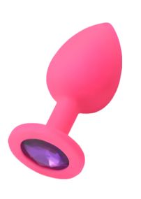 Силиконовая анальная пробка с кристаллом SKN KSIL-12S ( размер S ) sexstyle