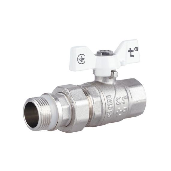 Кран кульовий "Американка" Thermo Alliance Forte 3/4" з антипротічкою прямий SF222W20