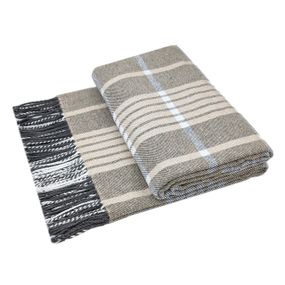 Плед бавовняний HORACE бежевий Love You 140 x 200 см