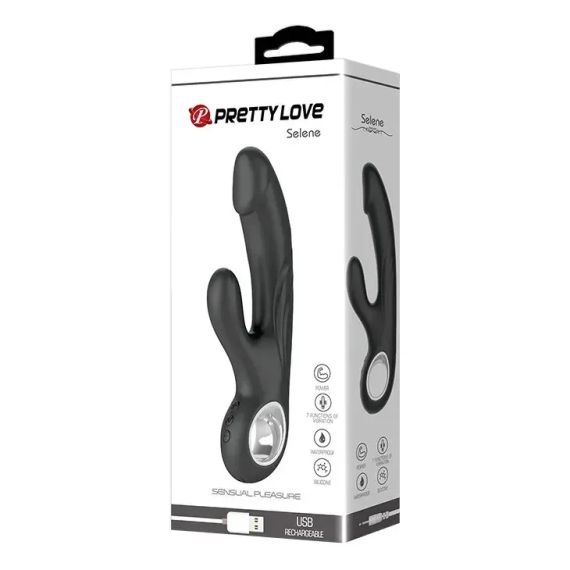 Вибратор PRETTY LOVE SELENE, USB, BLACK, 7 function sexstyle | Зображення 8