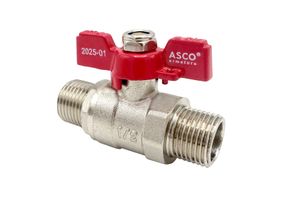 Кран кульовий Nickel PRO PN40 1/2" ЗЗ червоний метелик ASCO 1/26