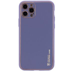 Шкіряний чохол Xshield для Apple iPhone 13 Pro Max (6.7") Серый / Lavender Gray