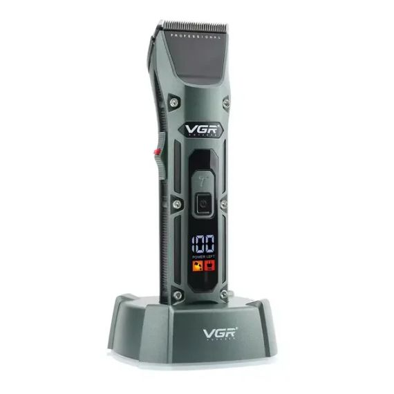Аккумуляторная машинка для стрижки VGR V-696 Professional 4 led display | Зображення 2