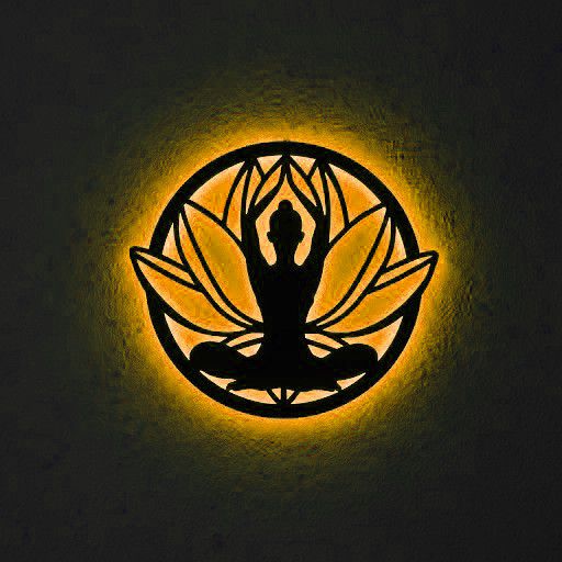 Панно декоративне картина на стіну Лотос LED підсвітка 16 кольорів телефон 400х447 acr-p000238 | Зображення 6