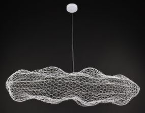 Люстра світлодіодна підвісна LED світильник для квартири на стелю лед 27663 Білий 25-200х42х80 см.