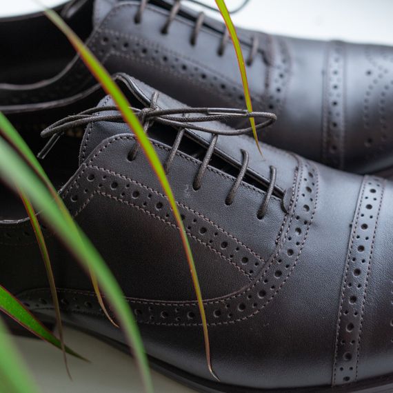 Коричневі туфлі зі шнурівкою 39 розмір | Зображення 4