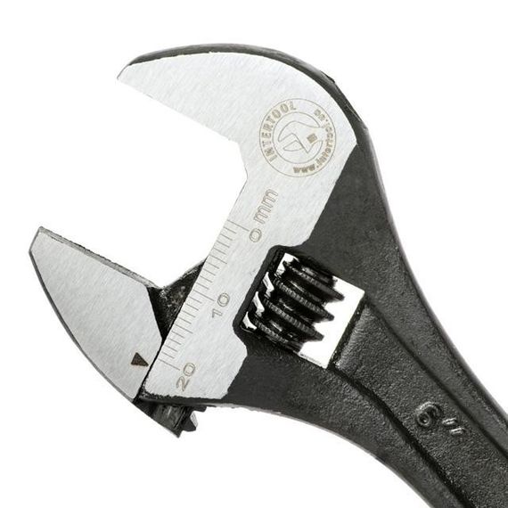 Ключ розвідний 150 мм, Cr-V, чорний, фосфатований, з полірованою головкою INTERTOOL XT-00561 | Зображення 3