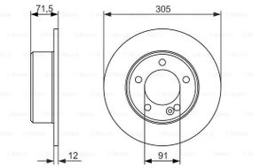 Диск гальмівний NISSAN NV400, OPEL MOVANO, BOSCH (0986479714)