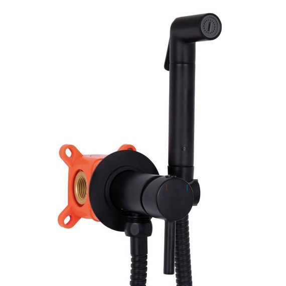 Набор для гігієнічного душу Qtap Inspai-Varius округлий QTINSVARBСRV00440001 Black Matt | Зображення 3