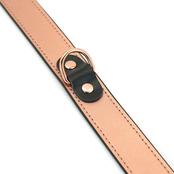 Нашийник із затискачами для сосків Liebe Seele Rose Gold Memory Collar with Nipple Clamps, шкіра Sex Aura | Зображення 4