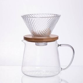 Набор для кофе стеклянный заварник и пуровер 600 мл 64486-29