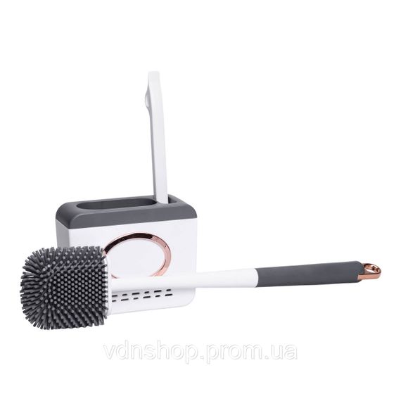 Силіконовий йоржик для туалету настінний 13×5.5×42 (см) йорж для унітазу силіконовий із щіткою йоржик для унітазу HP-35015-48DG | Зображення 2