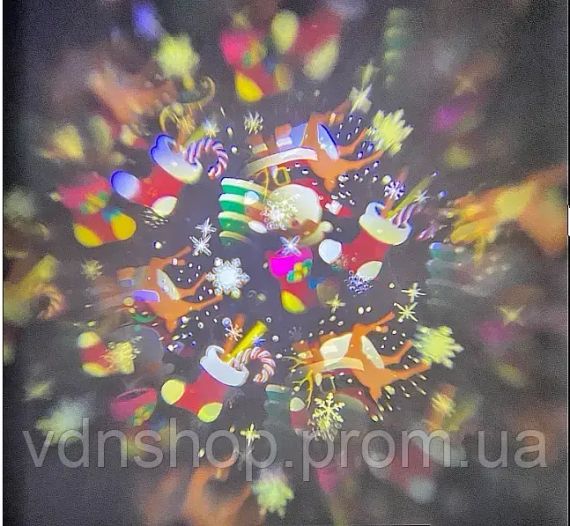 Светодиодный ночник-проектор UKC Снеговик 1367-4 3Вт | Зображення 4