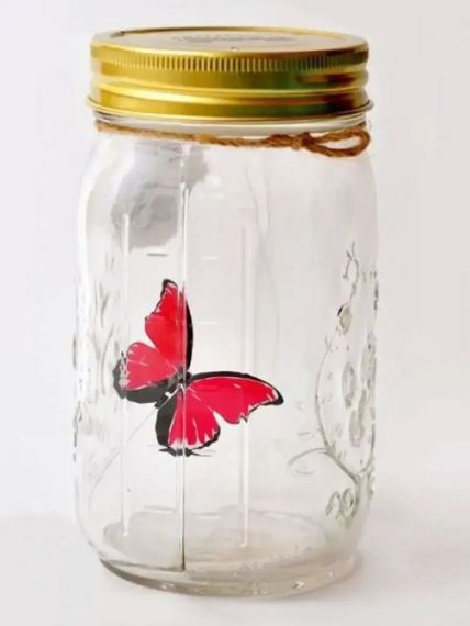 Декоративный ночник Бабочка в банке Butterfly Интерактивная порхающая бабочка в банке с подсветкой | Зображення 5
