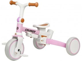 Детский велосипед-биговел трансформер Milano 001 Tri-cycle — с родительской ручкой, 3 в 1 Розовый