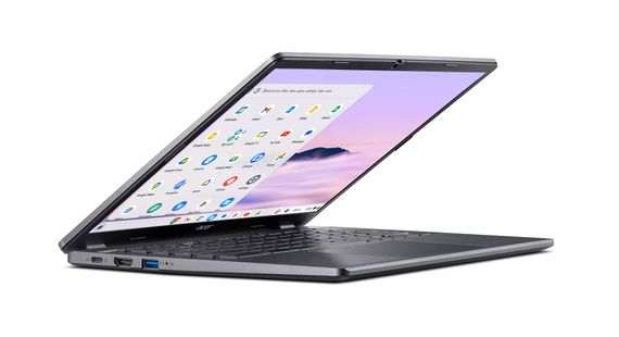 Ноутбук Acer Chromebook Plus CB514-4H 14' FHD IPS, Intel i3-N305, 8GB, F512GB, UMA, ChromeOS, сірий (NX.KUZEU.001) | Зображення 2