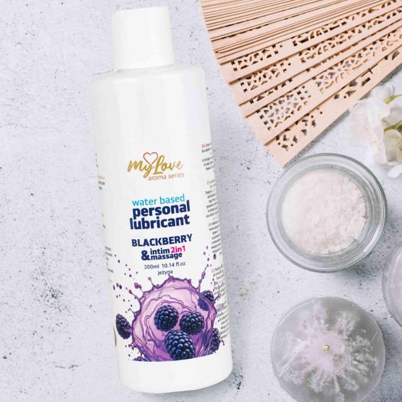 2в1 лубрикант та масажний гель - MyLove Aroma Series Intim&Massage Blackberry, 300 мл Sex Aura | Зображення 2