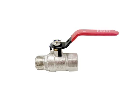 Кран кульовий Nickel PRO PN40 3/4"ЗВ червона ручка ASCO 1/20 | Зображення 3