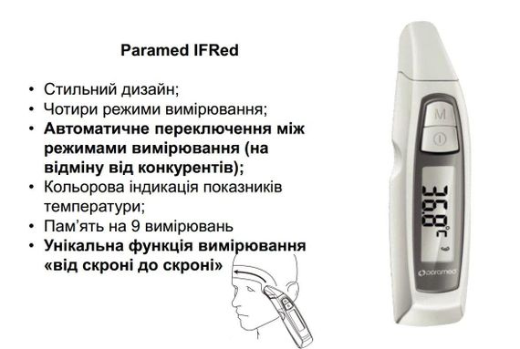 Инфракрасный бесконтактный термометр Paramed IFRed гарантия 3 года | Зображення 7