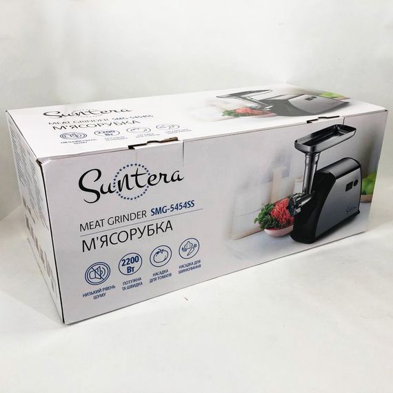 Електром'ясорубка соковитискач для томатів Suntera SMG-5454SS / IE-367 М'ясорубка металева | Зображення 6
