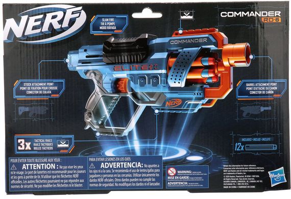 Бластер NERF Elite 2.0 Commander RD-6. Нерф Еліт Коммандер. Пістолет револьвер | Зображення 3