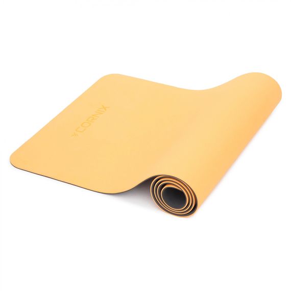 Килимок спортивний Cornix TPE 183 x 61 x 0.6 см для йоги та фітнесу XR-0001 Orange/Black | Зображення 3