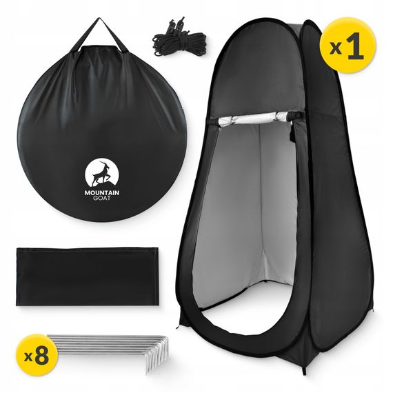 Намет туалет-душ, переодягальня Mountain Goat Pop-Up 200 x 110 x 110 см саморозкладний Black (P-5905973405195) | Зображення 5