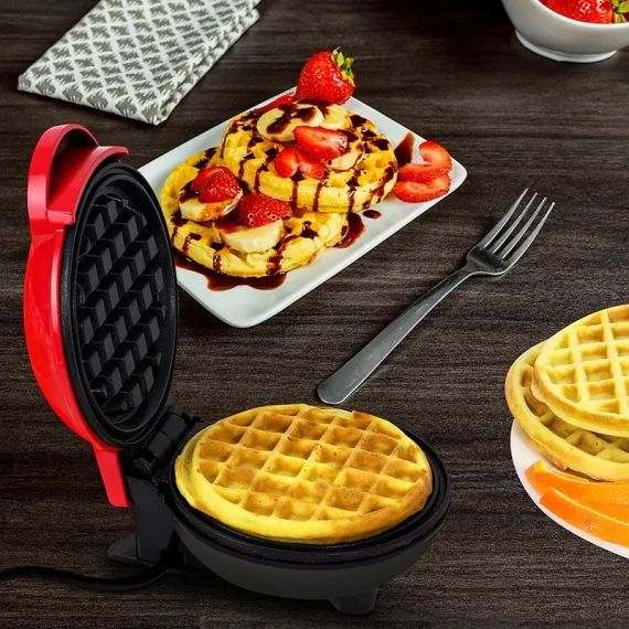 Вафельница мини для бельгийских вафель Mini Waffle Maker | Зображення 5