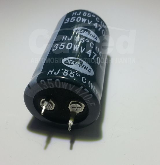 470mkf - 350v mini HJ 25*45  SAMWHA, 85°C конденсатор електролітичний | Зображення 1