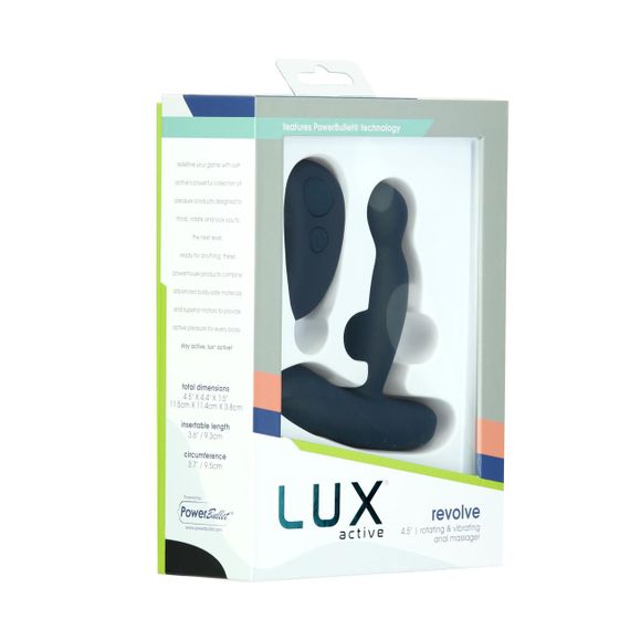 Масажер простати з ротацією та вібрацією Lux Active Revolve, пульт ДК | Зображення 7