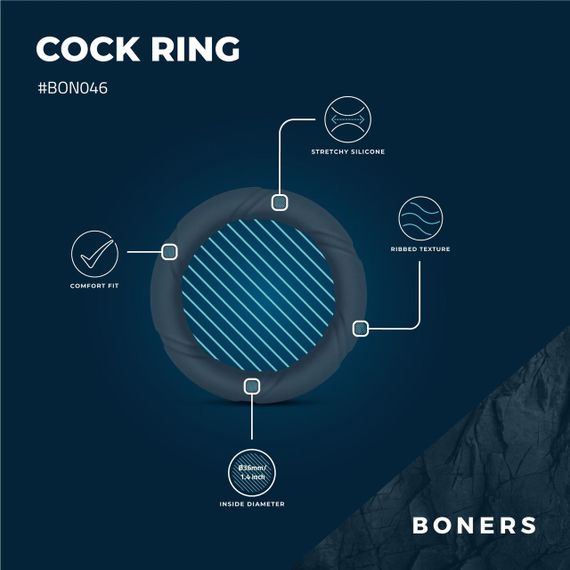 Эрекционное кольцо Boners Ergo Cockring sexstyle | Зображення 12