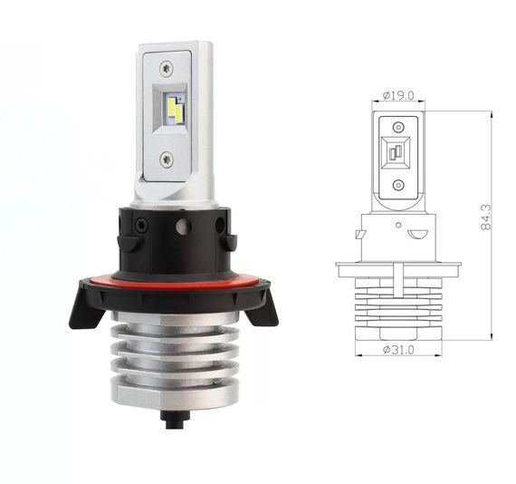 Комплект світлодіодних ламп BAXSTER SE Plus H13 P26.5t 9-32V 6000K 4000Lm | Зображення 1