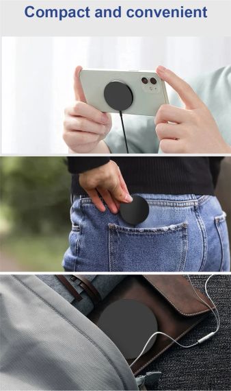 Магнітний бездротовий зарядний пристрій 30W для iPhone, AirPods і Android ґаджетів | Зображення 8