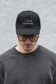 Кепка бейсболка тракер Without з принтом Hate Black