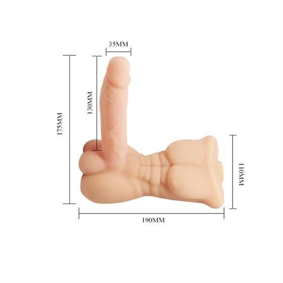 Фалоімітатор - Temptation Bigger Man Vibrating Dildo Flesh sexstyle | Зображення 2