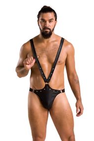 Боди мужское Passion 028 BODY HARRY, Черный, S, M, Маленький размер