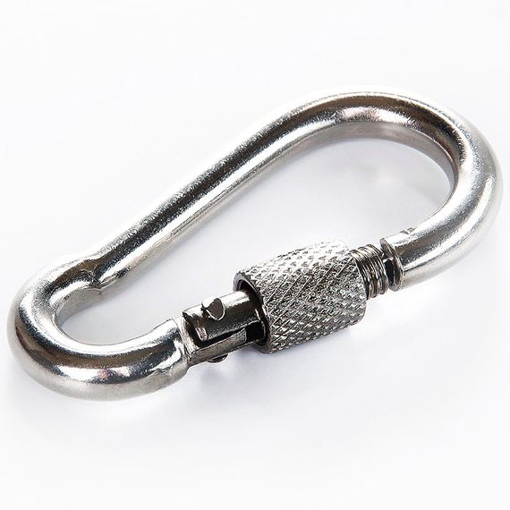 Карабин с замком М5х50 нержавеющий А2 (пачка, кратно 10шт) APRO